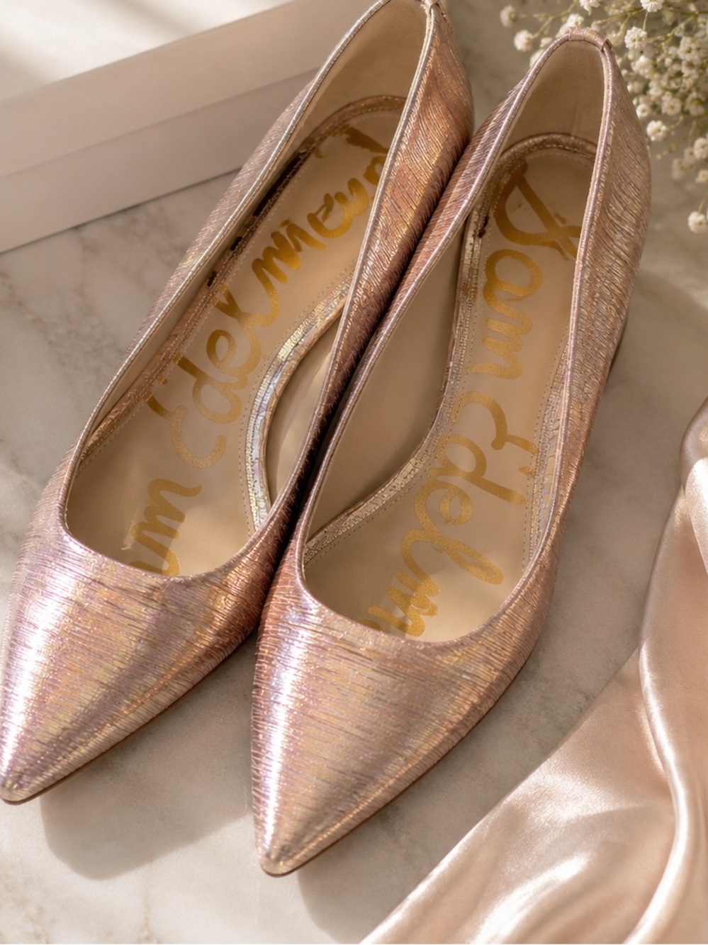 Sam Edelman Gold Statement Heels Metallic Evening Sandals NWT